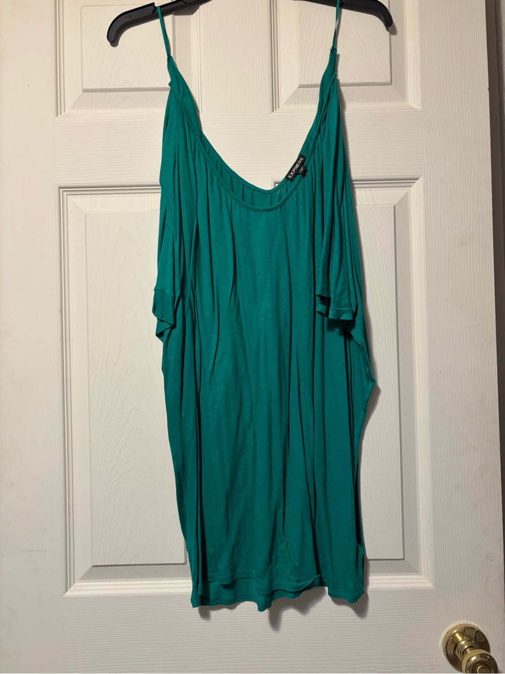 Express Teal Cold-Shoulder Camisole